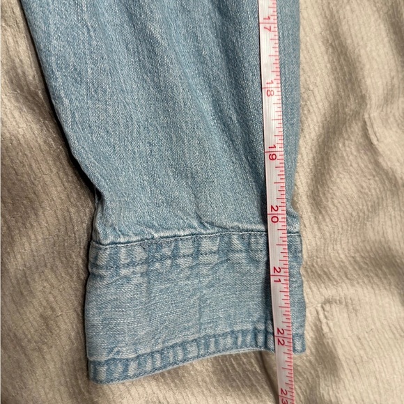 Vintage 90s Disney Denim Button Long Sleeve Shirt Mickey & Minnie Embroidery XL - Picture 8 of 8